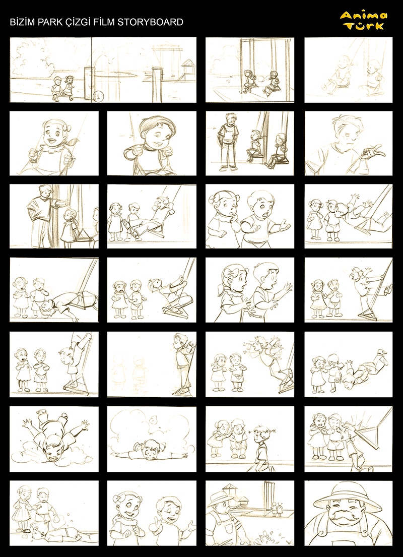 Bizim Park Filmi Storyboard Tasarımı