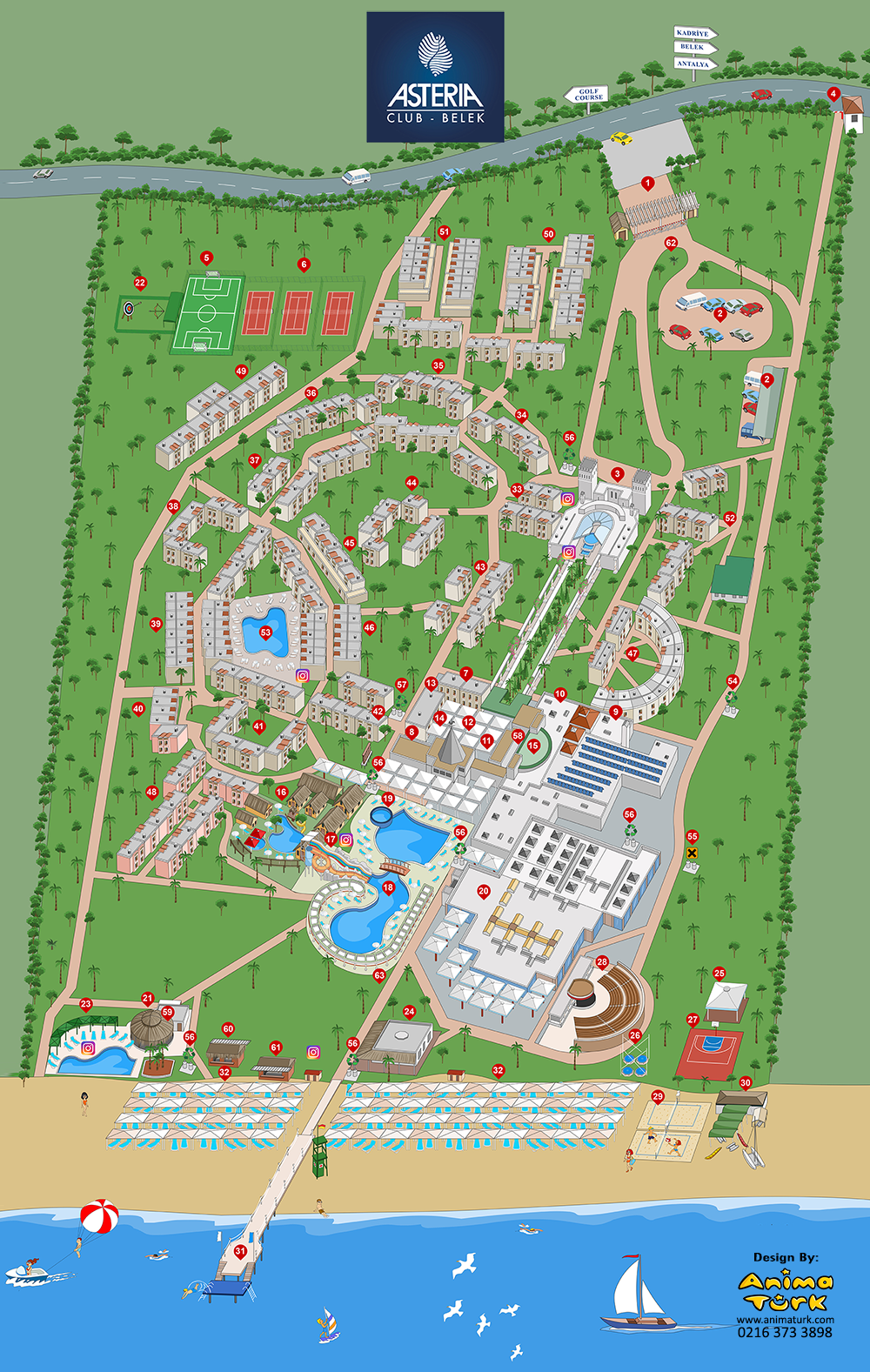 Club Belek Resort Hotel Haritası