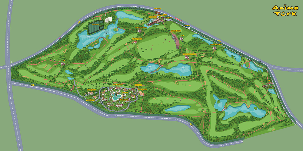 Gloria Golf Club illüstrasyon Haritası