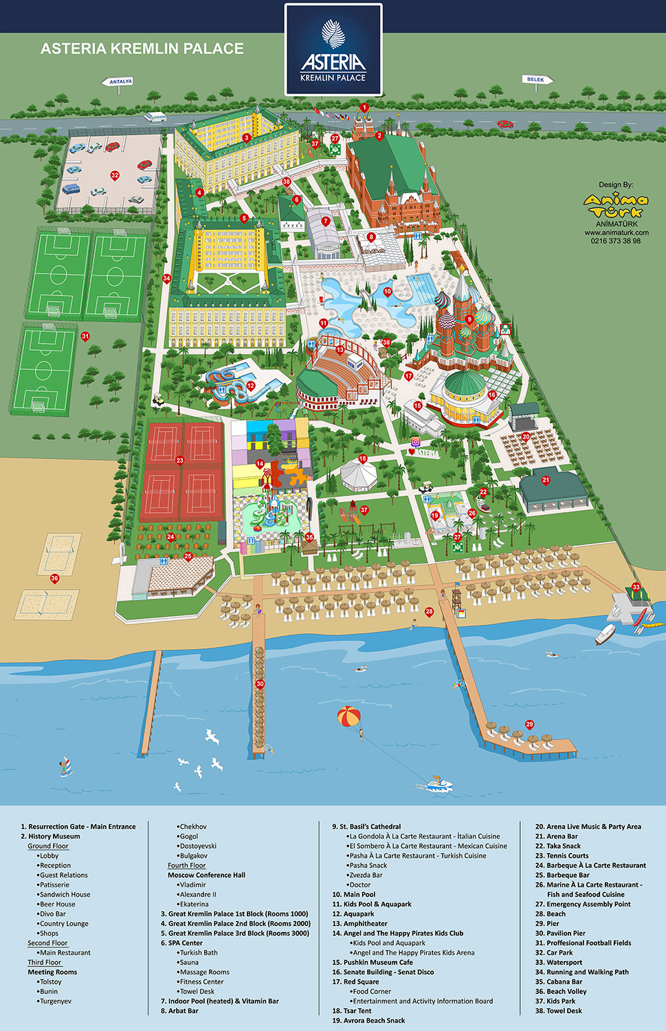 Kremlin Palace Resort Hotel Haritası