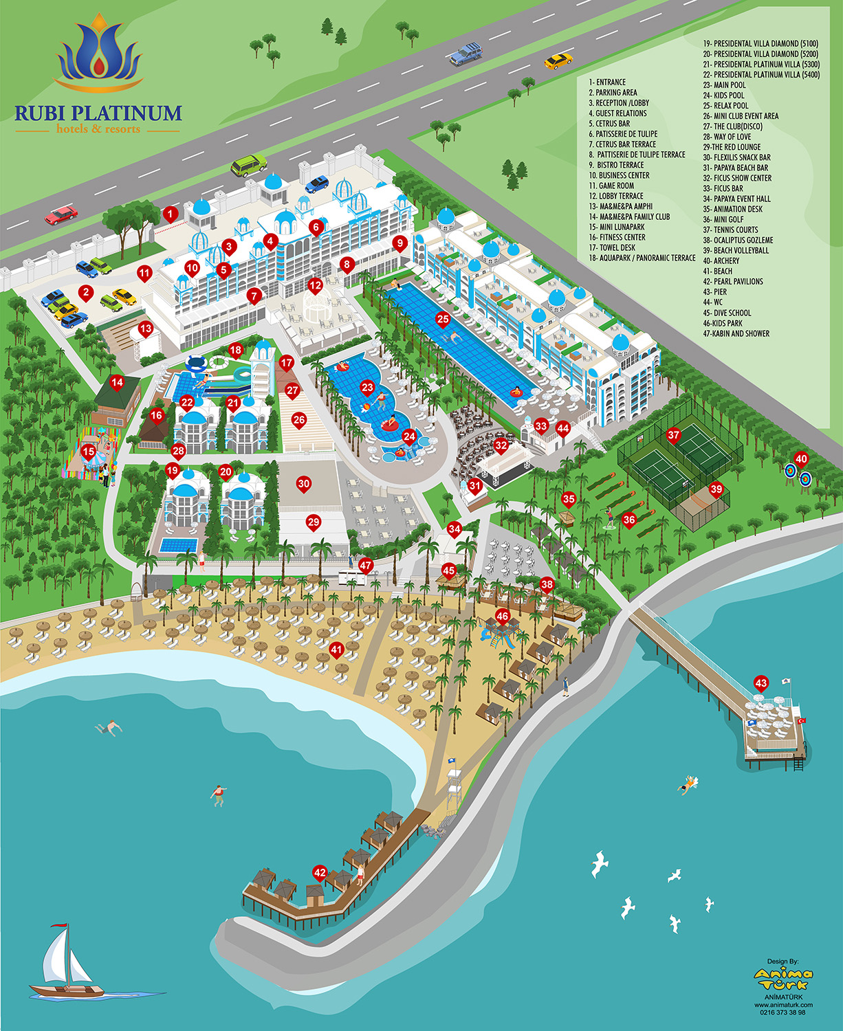 Rubi Platinum Spa Resort Map